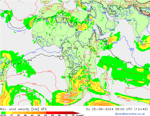 Max. wind velocity GFS Ne 22.09.2024 06 UTC