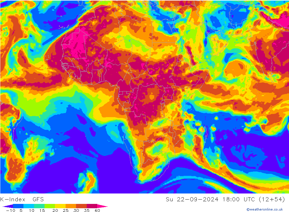 K-Index GFS Ne 22.09.2024 18 UTC