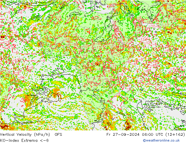 Konvektiv-Index GFS Fr 27.09.2024 06 UTC