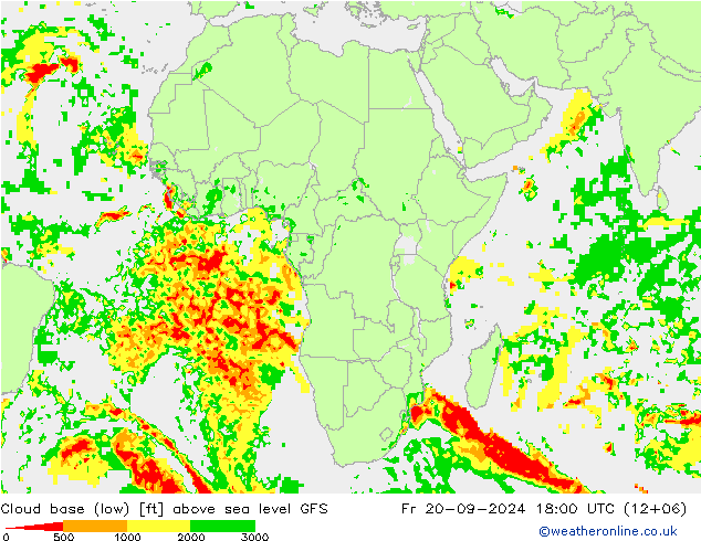 Alçak Bulut Alt Sınırı GFS Cu 20.09.2024 18 UTC