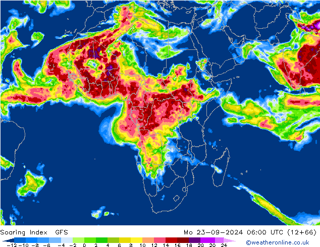 Soaring Index GFS пн 23.09.2024 06 UTC