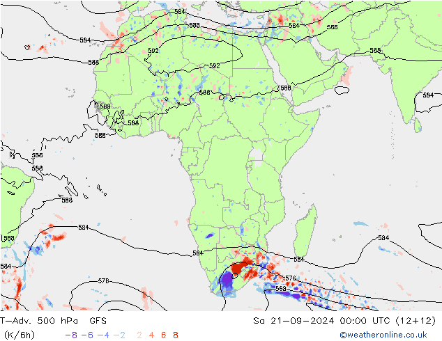 T-Adv. 500 hPa GFS so. 21.09.2024 00 UTC