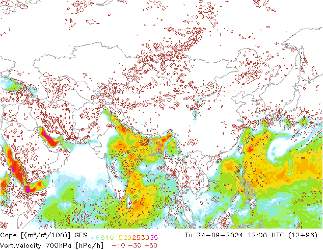 Cape GFS  24.09.2024 12 UTC