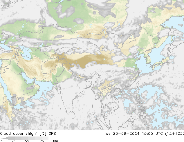 nuvens (high) GFS Qua 25.09.2024 15 UTC