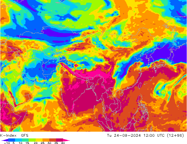 K-Index GFS  24.09.2024 12 UTC