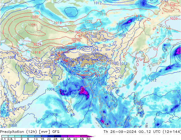  (12h) GFS  26.09.2024 12 UTC