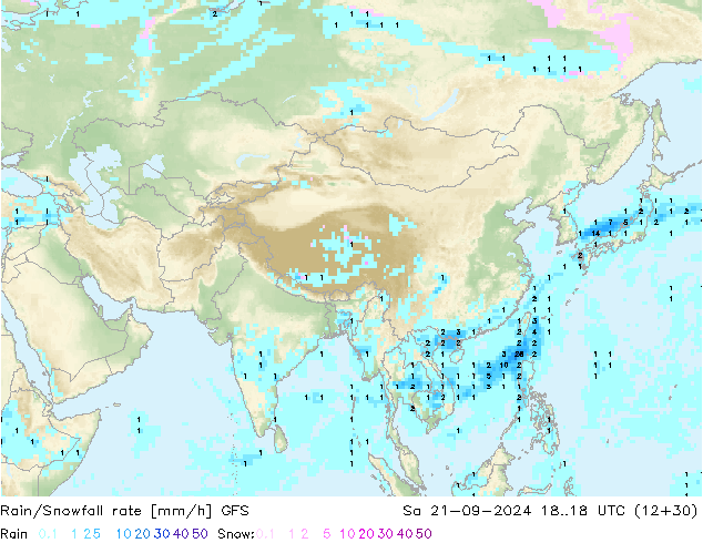 Rain/Snowfall rate GFS  2024