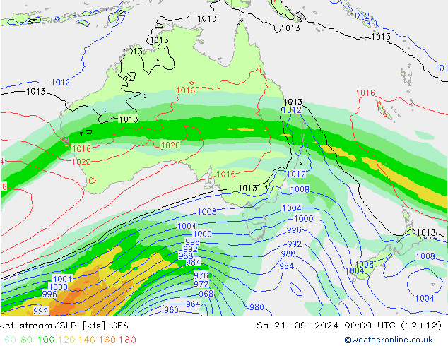 Jet stream/SLP GFS So 21.09.2024 00 UTC