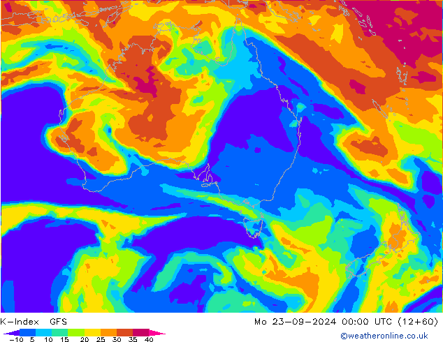 K-Index GFS ma 23.09.2024 00 UTC