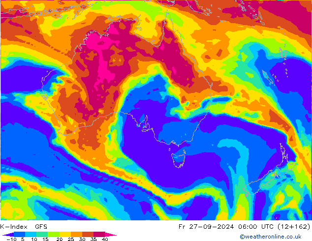 K-Index GFS vr 27.09.2024 06 UTC