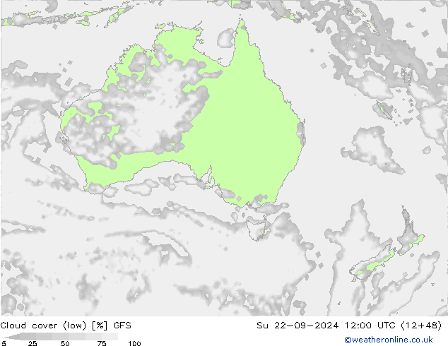 nuvens (baixo) GFS Dom 22.09.2024 12 UTC