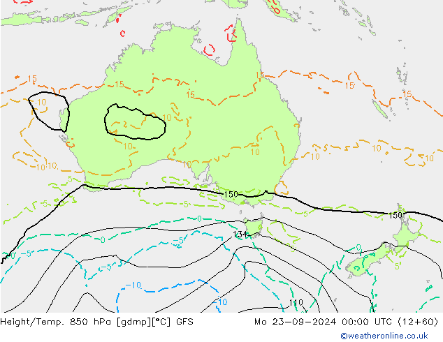 Z500/Rain (+SLP)/Z850 GFS Po 23.09.2024 00 UTC