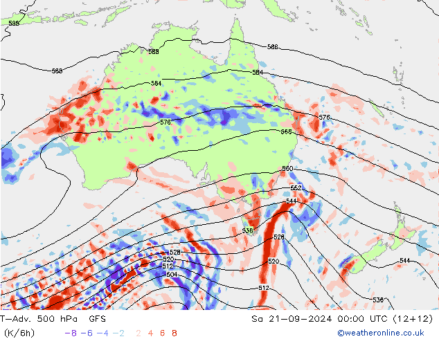 T-Adv. 500 hPa GFS Sa 21.09.2024 00 UTC