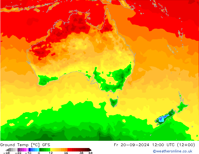 Ground Temp GFS Fr 20.09.2024 12 UTC