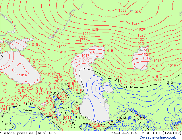 GFS: Tu 24.09.2024 18 UTC