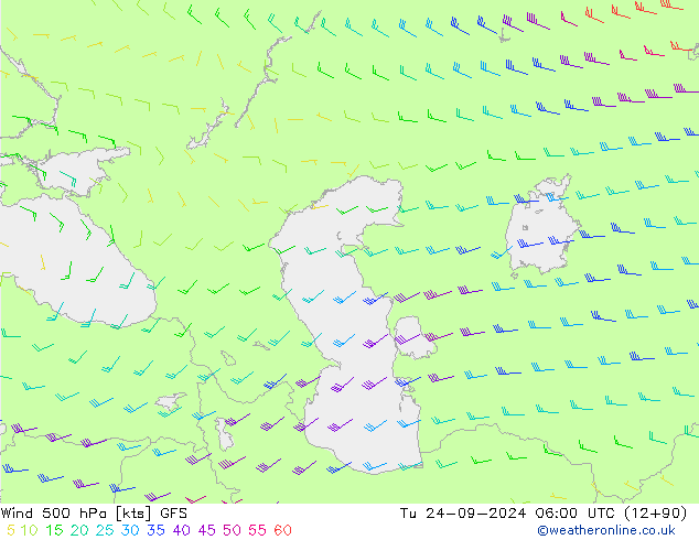 Vento 500 hPa GFS mar 24.09.2024 06 UTC