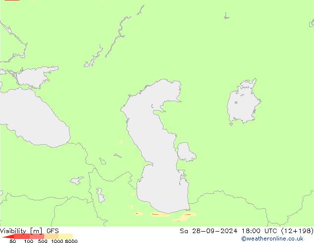 Visibility GFS Sa 28.09.2024 18 UTC