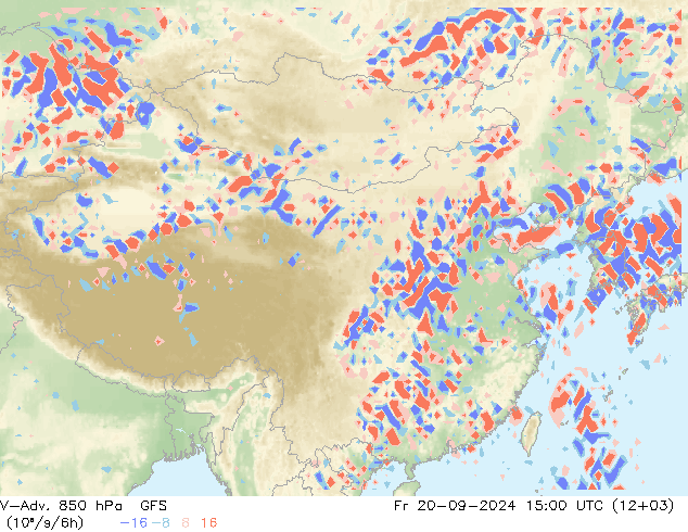 V-Adv. 850 hPa GFS Fr 20.09.2024 15 UTC