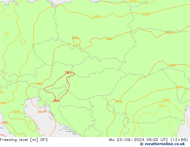 Donma Seviyesi GFS Pzt 23.09.2024 06 UTC