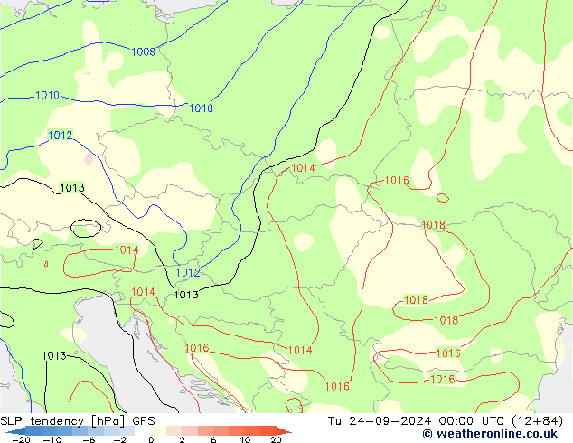 SLP tendency GFS Tu 24.09.2024 00 UTC