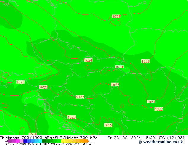 Thck 700-1000 hPa GFS Pá 20.09.2024 15 UTC