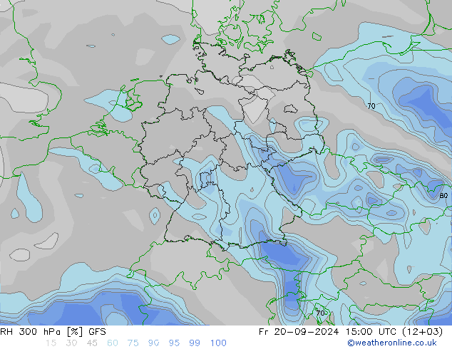 RH 300 hPa GFS Fr 20.09.2024 15 UTC