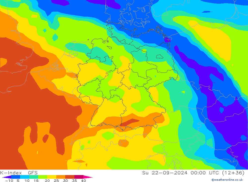 K-Index GFS septiembre 2024