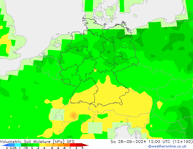 Wassergehalt GFS Sa 28.09.2024 12 UTC