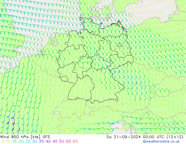  850 hPa GFS  21.09.2024 00 UTC