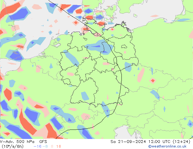 V-Adv. 500 hPa GFS sab 21.09.2024 12 UTC