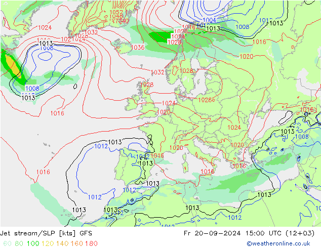 Polarjet/Bodendruck GFS Fr 20.09.2024 15 UTC