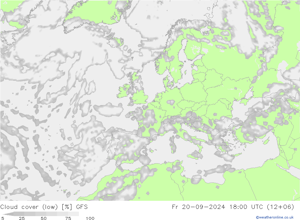 Bewolking (Hoog,Middelb.,Laag) GFS vr 20.09.2024 18 UTC