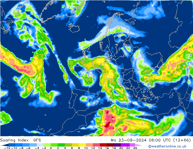 Soaring Index GFS  23.09.2024 06 UTC