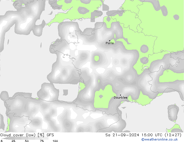 Nubi basse GFS sab 21.09.2024 15 UTC