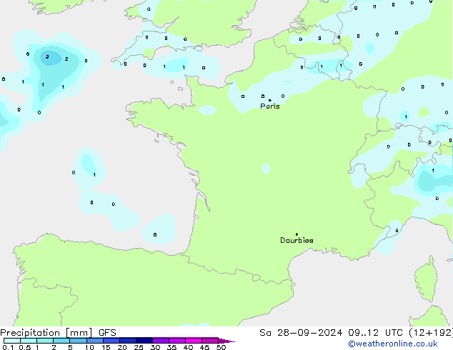 Niederschlag GFS September 2024