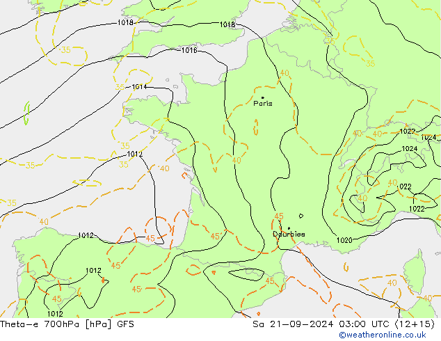 Theta-e 700hPa GFS Eylül 2024