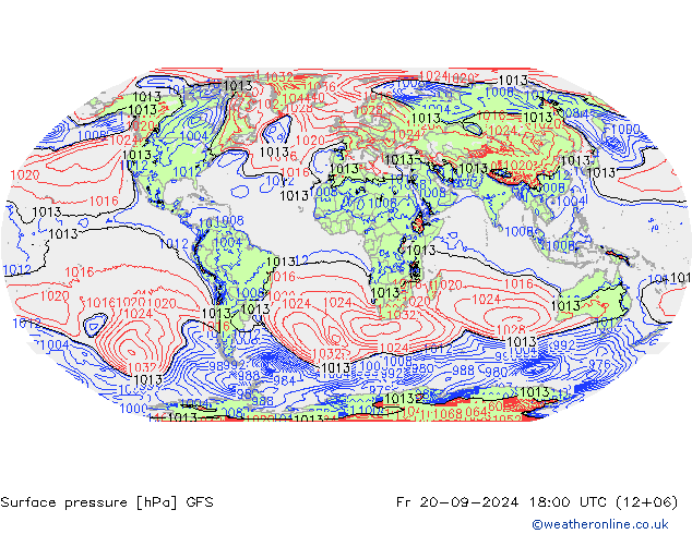 pressão do solo GFS Sex 20.09.2024 18 UTC