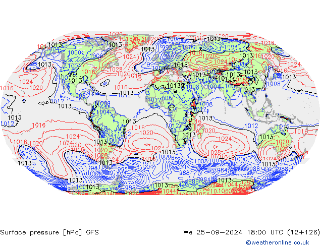 GFS: mer 25.09.2024 18 UTC