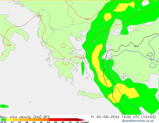 Max. wind velocity GFS Fr 20.09.2024 15 UTC