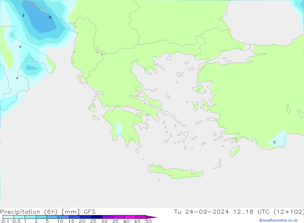 Z500/Rain (+SLP)/Z850 GFS Ter 24.09.2024 18 UTC