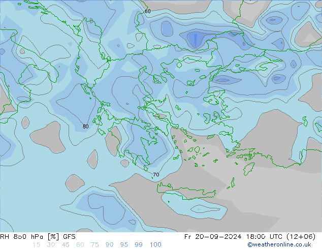 850 hPa Nispi Nem GFS Cu 20.09.2024 18 UTC