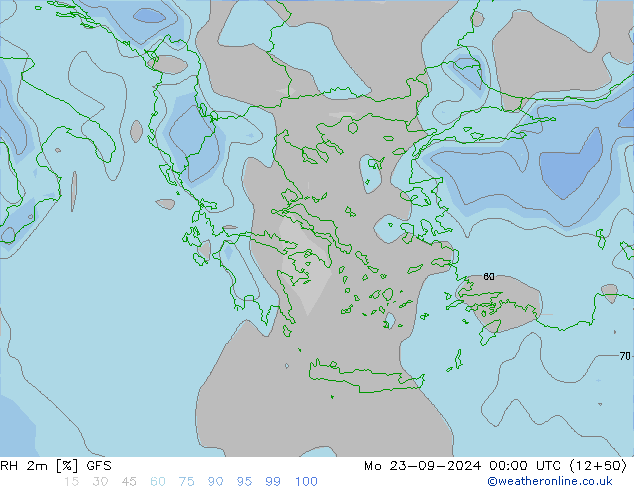 RH 2m GFS  23.09.2024 00 UTC