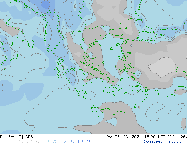 RH 2m GFS We 25.09.2024 18 UTC