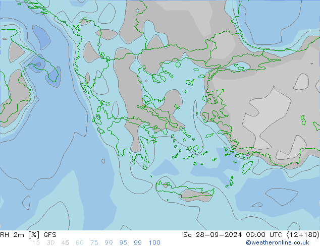 RH 2m GFS Sa 28.09.2024 00 UTC