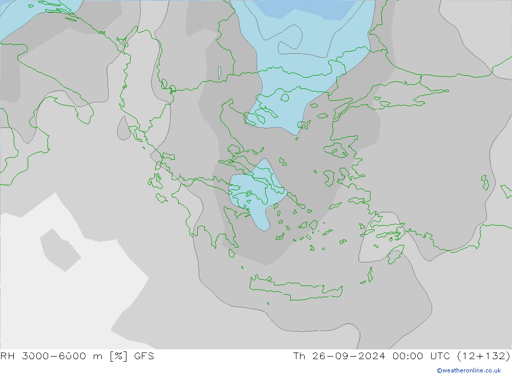 RH 3000-6000 m GFS Th 26.09.2024 00 UTC