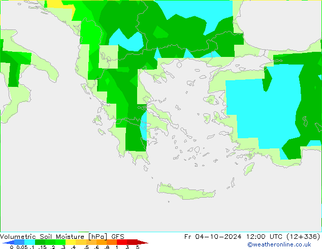 Volumetric Soil Moisture GFS Fr 04.10.2024 12 UTC