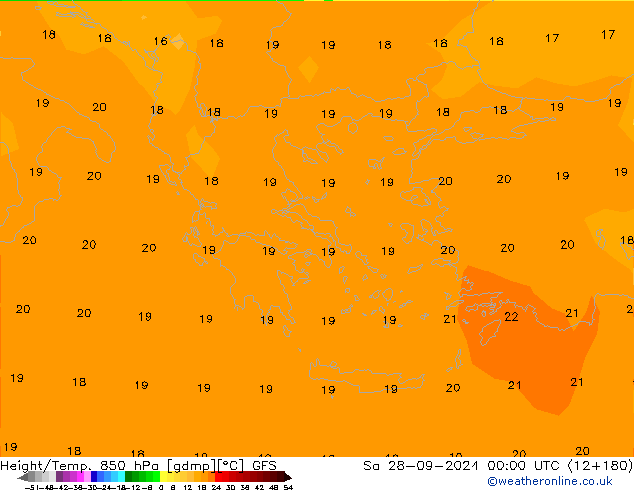 Z500/Rain (+SLP)/Z850 GFS сб 28.09.2024 00 UTC