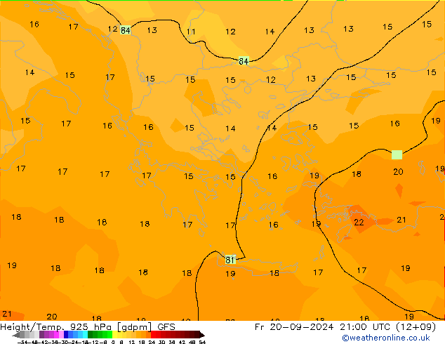 Height/Temp. 925 hPa GFS September 2024