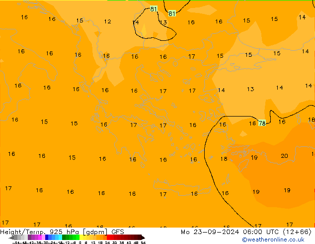 Height/Temp. 925 hPa GFS Settembre 2024