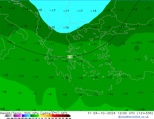 Z500/Rain (+SLP)/Z850 GFS Fr 04.10.2024 12 UTC